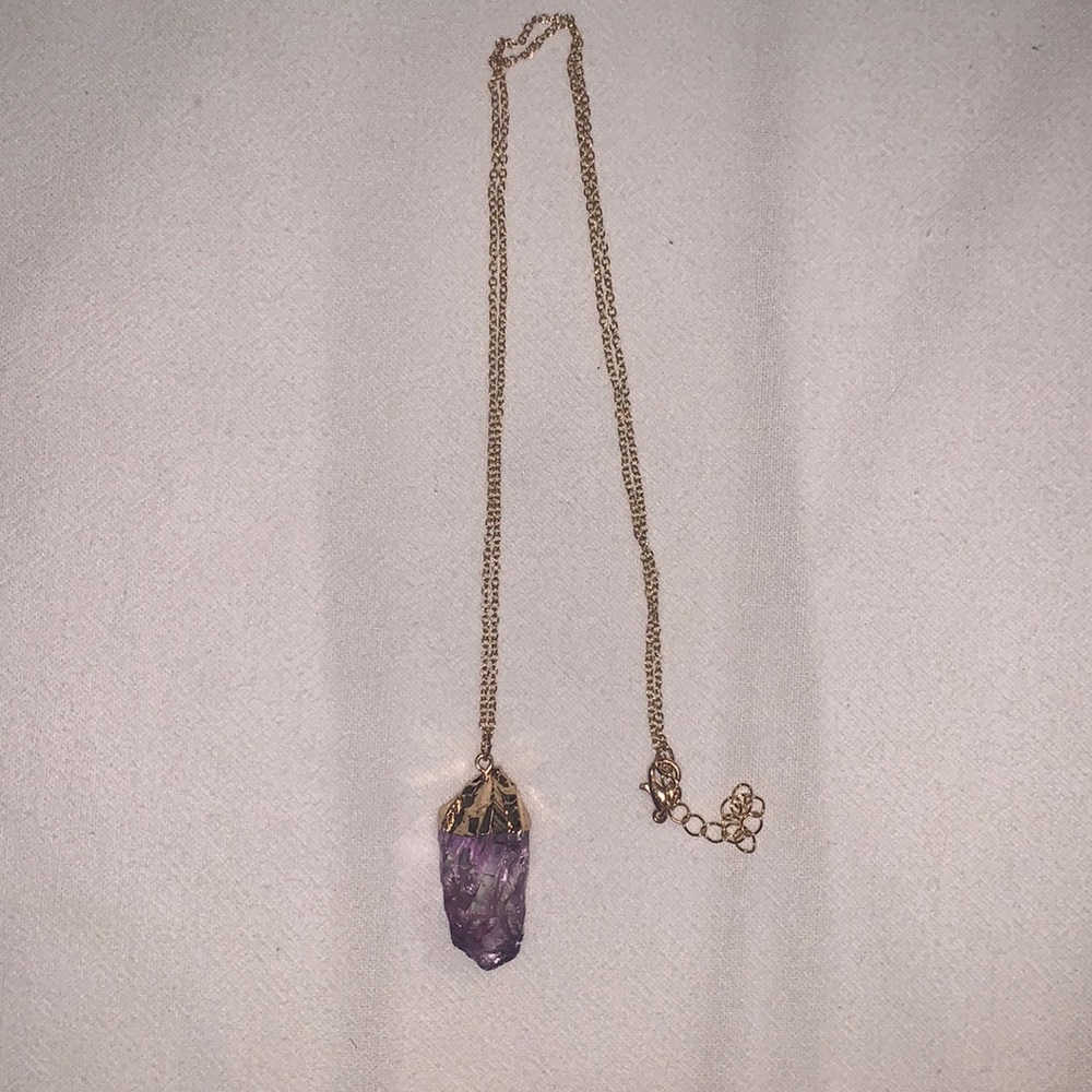 Purple stone necklace
